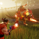 Pourquoi tout le monde est soudainement obsédé par un jeu de deux ans sur les figurines d'action 1 Une figurine articulée tire sur un dinosaure jouet dans Hypercharge, un jeu multijoueur qui arrive sur Xbox.